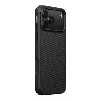 PITAKA Aramid ProGuard MagSafe puzdro pre iPhone 17 Pro čierna/sivá Twill