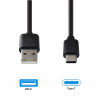 Emporia DATA-TC-GNG-B kábel USB-A na USB-C 1 m čierny