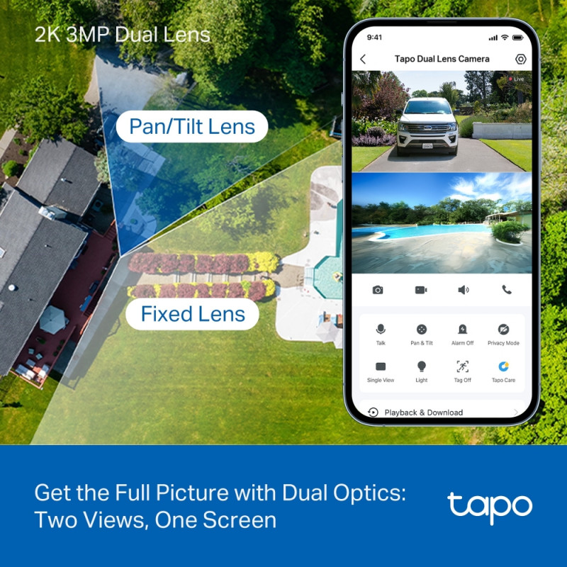 TP-LINK Tapo TC93D KIT V1 solárna bezpečnostná kamera - 2K QHD Pan/Tilt Wi-Fi kamera so solárnym panelom