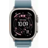 Apple Watch Ultra 3 GPS + Cellular 49mm Natural Titanium puzdro s Blue/Bright Blue Trail Loop - M/L