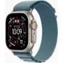 Apple Watch Ultra 3 GPS + Cellular 49mm Natural Titanium puzdro s Blue/Bright Blue Trail Loop - M/L