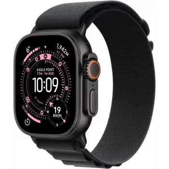Apple Watch Ultra 3 GPS + Cellular 49mm Black Titanium puzdro s Black Alpine Loop - Medium MF0V4QR/A