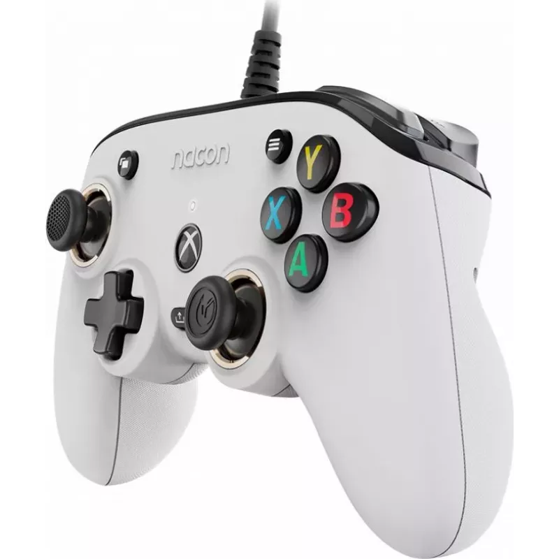 Nacon Compact Pro káblový ovládač pre Xbox Series X|S, Xbox One a PC - biely
