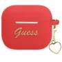 Guess GUA3LSCHSR puzdro na AirPods 3 červené silikón Charm Heart Collection