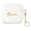 Guess GUA3LSCHSH puzdro na AirPods 3 biele silikón Charm Heart Collection