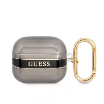 Guess GUA3HHTSK puzdro na AirPods 3 čierne Strap Collection