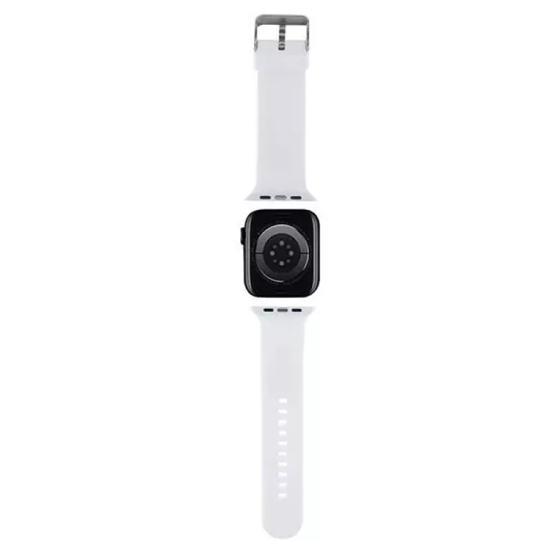 Karl Lagerfeld 3D Rubber Karl Head náramok pre Apple Watch 38/40/41mm biely