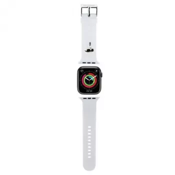 Karl Lagerfeld 3D Rubber Karl Head náramok pre Apple Watch 38/40/41mm biely