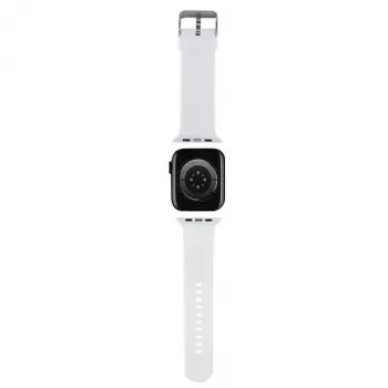 Karl Lagerfeld 3D gumený remienok Choupette Head pre Apple Watch 38/40/41mm - biely