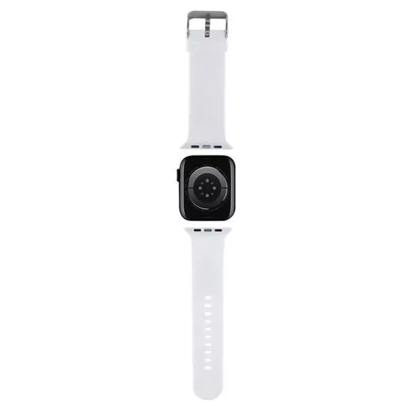 Karl Lagerfeld 3D gumený remienok Choupette Head pre Apple Watch 38/40/41mm - biely