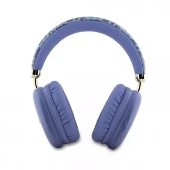 Guess Gcube Metallic Script Logo on-ear Bluetooth slúchadlá - fialové