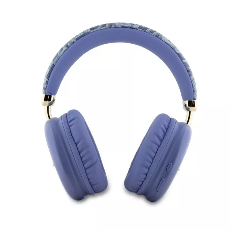Guess Gcube Metallic Script Logo on-ear Bluetooth slúchadlá - fialové