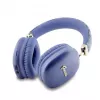 Guess Gcube Metallic Script Logo on-ear Bluetooth slúchadlá - fialové