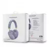 Guess Gcube Metallic Script Logo on-ear Bluetooth slúchadlá - fialové