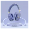 Guess Gcube Metallic Script Logo on-ear Bluetooth slúchadlá - fialové