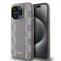 DKNY DKHMP15LPCPVSLE iPhone 15 Pro 6,1 béžové puzdro koža káro Mono vzor MagSafe