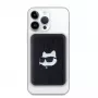 Karl Lagerfeld power banka bezdrôtová 5000mAh 15W MagSafe čierna Choupette Head Pin KF002167