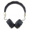 Guess Peony Script Round Shape bezdrôtové náhlavné slúchadlá s Bluetooth 5.3 a ENC (čierne)
