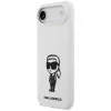 KARL LAGERFELD Silicone puzdro Karl Sketch & Logo MagSafe pre iPhone Air biela