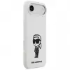 KARL LAGERFELD Silicone puzdro Karl Sketch & Logo MagSafe pre iPhone Air biela