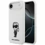 KARL LAGERFELD Silicone puzdro Karl Sketch & Logo MagSafe pre iPhone Air biela