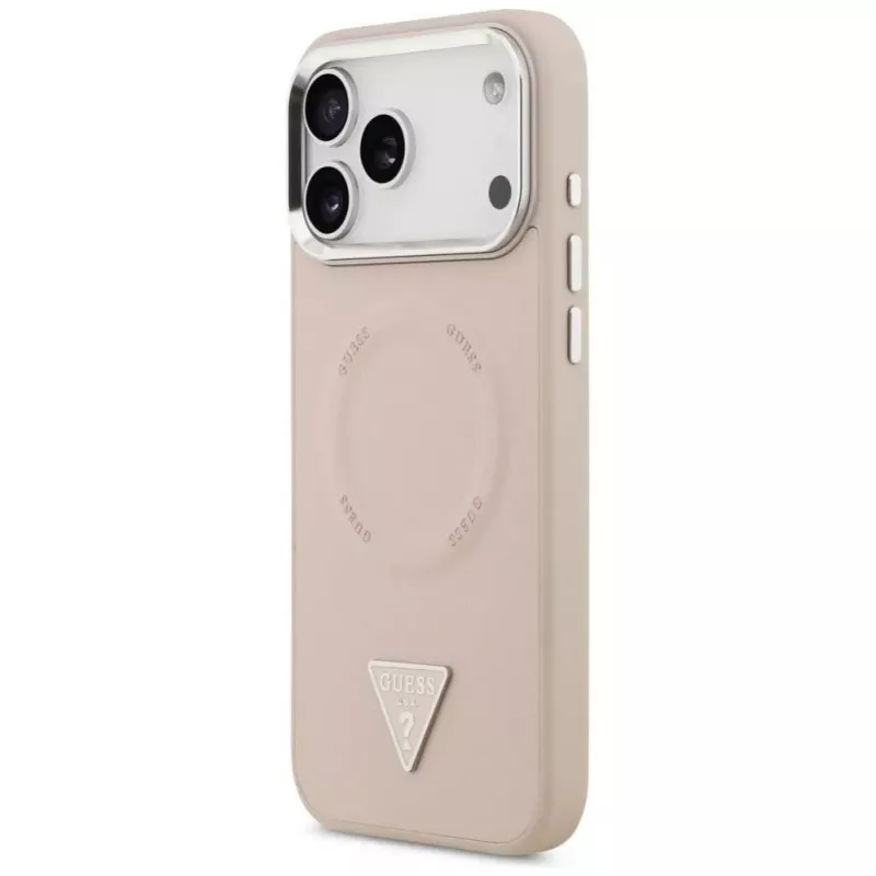 Guess puzdro Triangle Logo MagSafe pre iPhone 17 Pro (ružové)