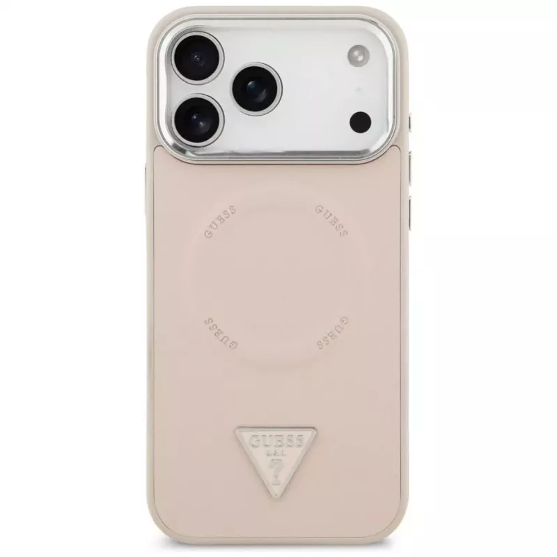 Guess puzdro Triangle Logo MagSafe pre iPhone 17 Pro (ružové)