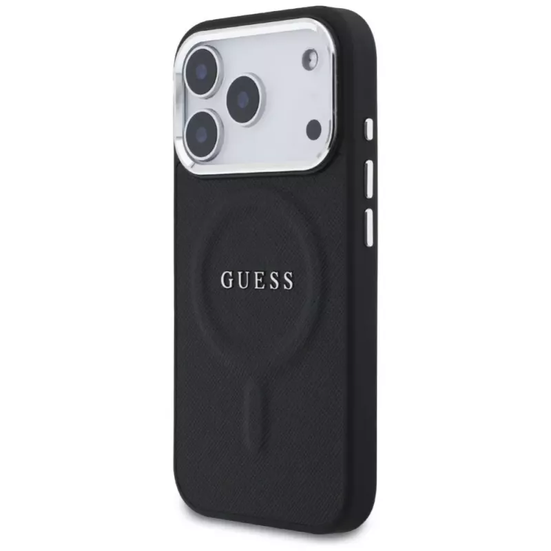 Guess Classic Logo puzdro MagSafe pre iPhone 17 Pro čierne