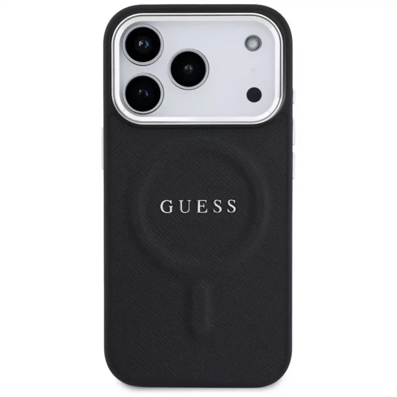 Guess Classic Logo puzdro MagSafe pre iPhone 17 Pro čierne