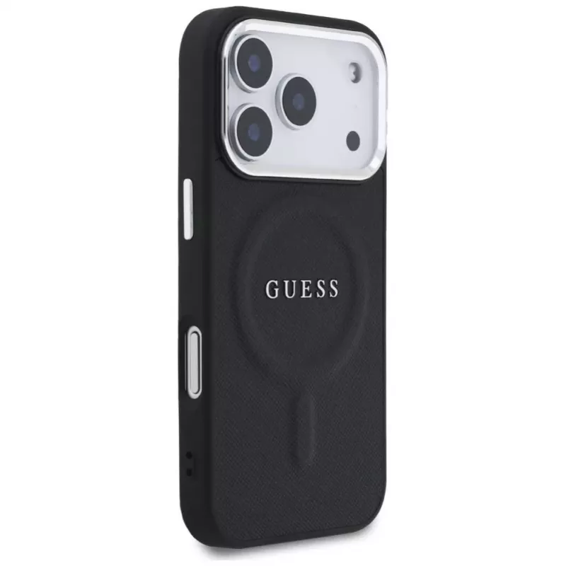 Guess Classic Logo puzdro MagSafe pre iPhone 17 Pro čierne