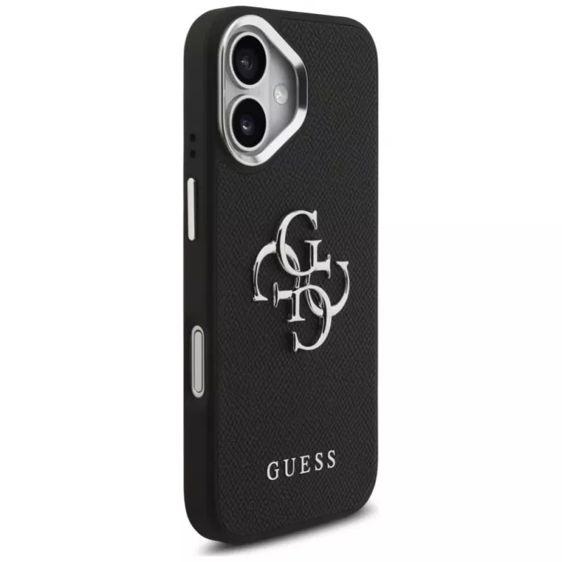 Guess Grained Big 4G Classic Logo puzdro pre iPhone 17, čierna
