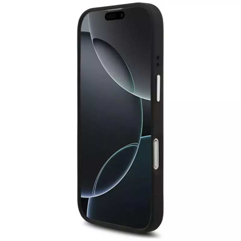 Guess Grained Big 4G Classic Logo puzdro pre iPhone 17, čierna