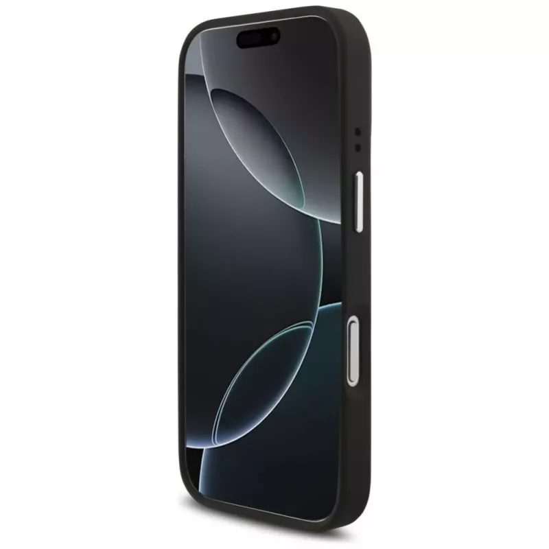 Guess Grained Big 4G Classic Logo puzdro pre Apple iPhone 17 Pro, čierna