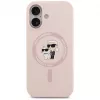 KARL LAGERFELD silikónové puzdro Karl&Choupette Ring MagSafe pre iPhone 17 ružová