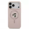 KARL LAGERFELD silikónové puzdro Karl & Choupette Ring MagSafe pre Apple iPhone 17 Pro Max, ružová