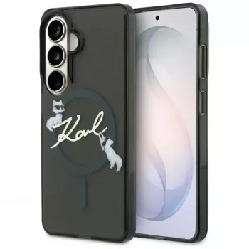 Puzdro Karl Lagerfeld IML KC Script MagSafe pre Samsung Galaxy S26, čierne