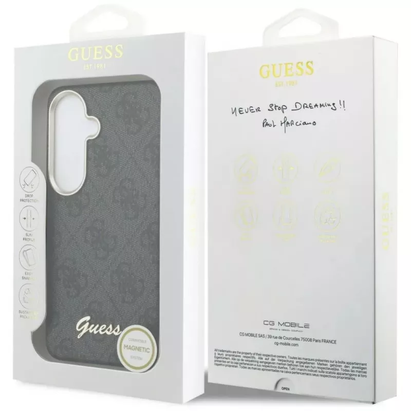 Guess 4G Script MagSafe puzdro pre Samsung Galaxy S26 čierna