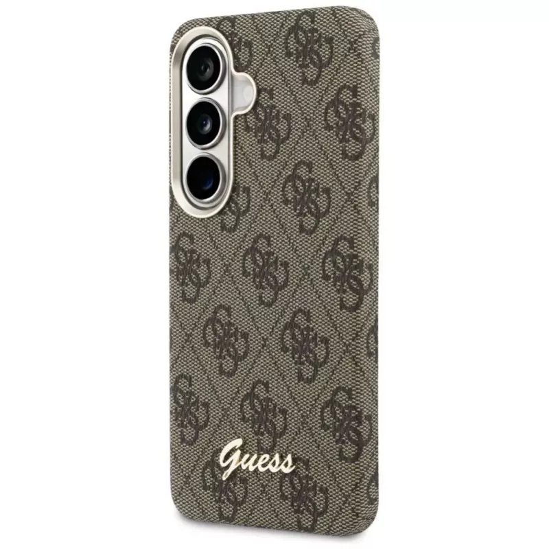 Guess 4G Script MagSafe puzdro pre Samsung Galaxy S26 (hnedá)