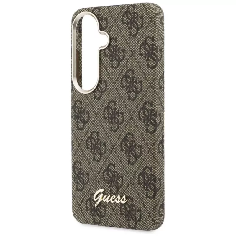Guess 4G Script MagSafe puzdro pre Samsung Galaxy S26 (hnedá)