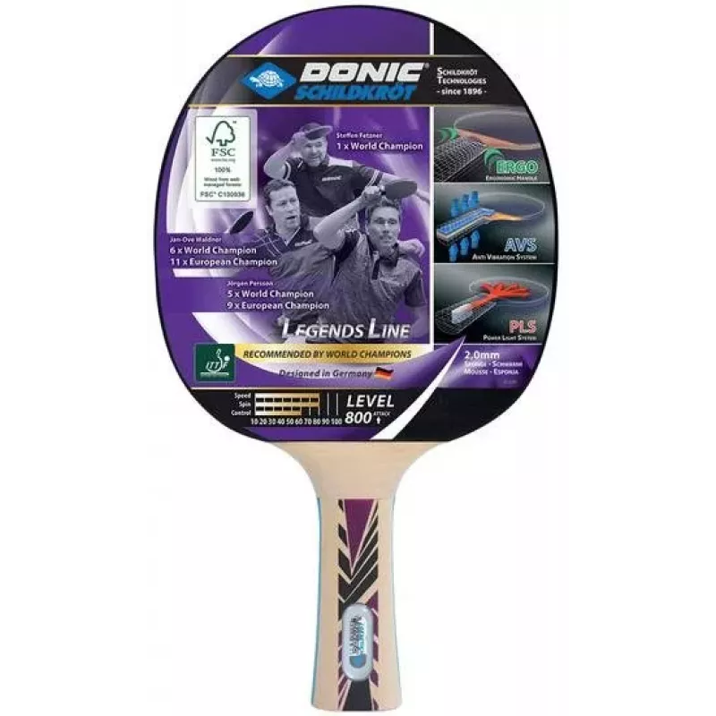Donic Schildkröt Legends 800 pingpongová raketa ružová, drevo