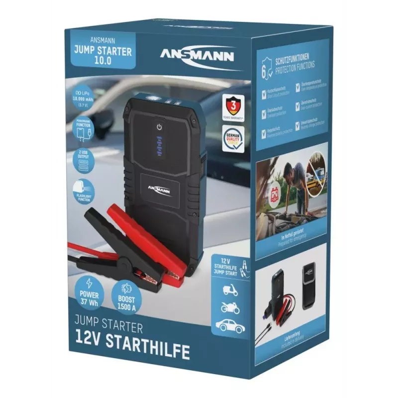 ANSMANN Jump Starter 10.0 power banka baterka 37Wh 12V