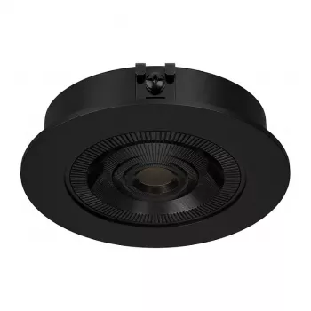 SYNERGY21 Helios LED zabudované stropné svietidlo čierne okrúhle teplá biela 5W 400lm