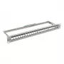 Synergy 21 Keystone patch panel 19 palcov 24 port 1U neosadený svetlosivý hĺbka 94 mm