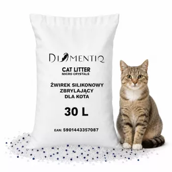 Diamentiq Micro Crystals silikónová hrudkujúca podstielka pre mačky, 30 l
