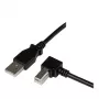 EFB Premium USB 2.0 kábel A - zahnutý B konektor samec na konektor samec 1,0 m čierny