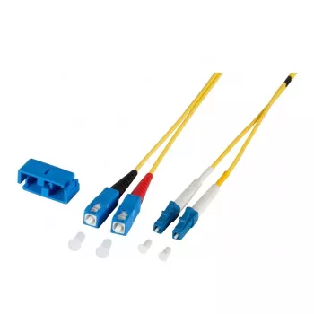 EFB duplexný jumper LC-SC OS2 9/125µm 3m LSZH 2mm zelený