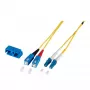 EFB duplexný jumper LC-SC OS2 9/125µm 3m LSZH 2mm zelený