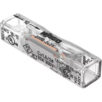 WAGO priechodný konektor pre 2773-2401, Push-in, max. 4 mm², 2 vodiče