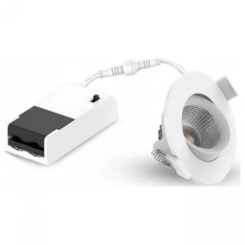 LEUCHTEK GMBH SPR-6W-XWW vstavaný LED reflektor, IP44, hliník, otočný, voliteľná farba svetla