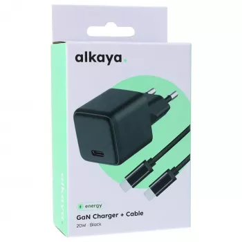 ALKAYA NEXUS Speed Flex nabíjacia sada GaN technológia 20W čierna